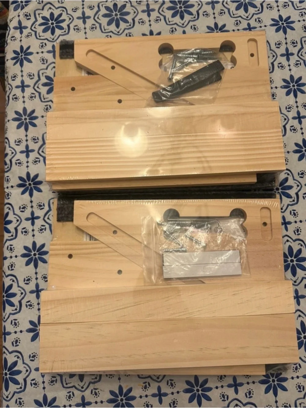 Wooden Pet Ramp with Gray Carpeted Steps for Dogs